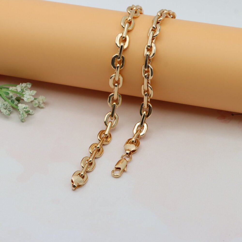 Bold Link Chain Rose Gold Necklace with Lobster Clasp, XPNL0228 - Picture 12 of 12